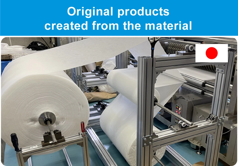 Images of Original products created from the material